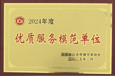 2024年度優(yōu)質(zhì)服務(wù)模范單位